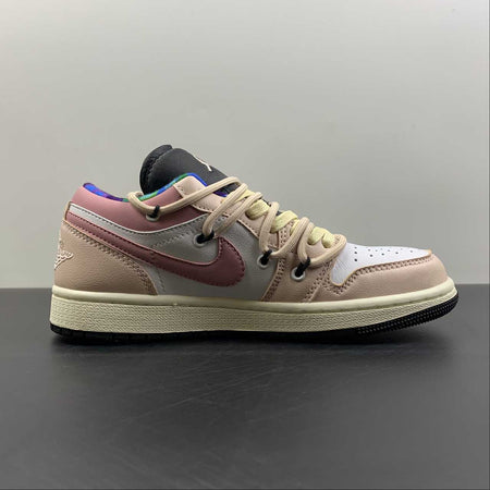Air Jordan 1 Low SE “Pink Rose” Black White Onix-White Sail DQ8421-001