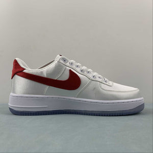 Air Force 1 Low 07 ESS Satin White Varsity Red DX6541-100