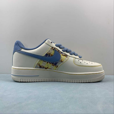 Air Force 1 07 Low Just Do It White Yellow Blue FJ7740-018
