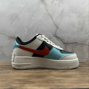 Air Force 1 Shadow White Bleached Aqua Black Chile Red DA4291-100