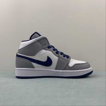 Cargar imagen en el visor de la galería, Air Jordan 1 Mid True Blue Cement Grey White DQ8426-014
