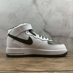 Air Force 1 07 Mid Retro White Dark Green 554724-088