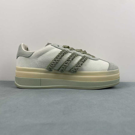Adidas Gazelle Bold Cream White Halo Green Orbit Gray JR8373