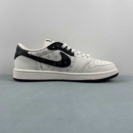 Fragment Design x Travis Scott x Air Jordan 1 Low OG SP LV White Black Black LX1988-600