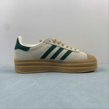 Cargar imagen en el visor de la galería, Adidas Gazelle Bold Cream White Collegiate Green Magic Beige ID7056
