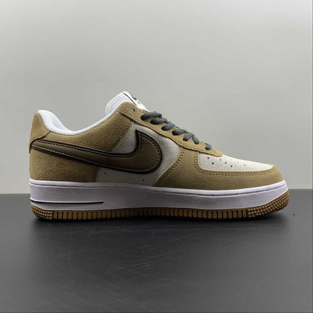 Air Force 1 07 Low Khaki Suede White Black HH9636-326