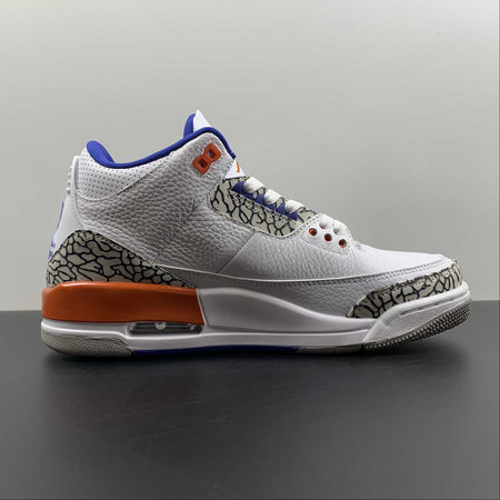 Air Jordan 3 Retro Knicks Rivals White Old Royal University Orange Tech Grey 136064-148