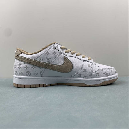 LV x SB Dunk Low White Kakhi LV0526-596