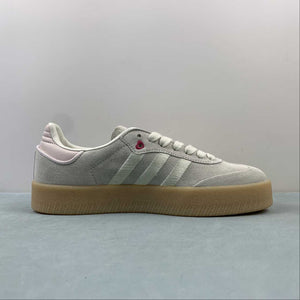 Adidas Samba Vegan Light Gray Pink Rubber ID1104