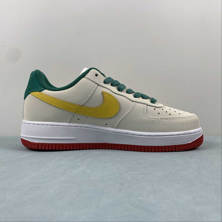 Air Force 1 07 Low Green Gold White Red HX123-002