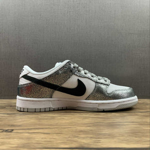 SB Dunk Low Shimmer Metallic Silver Black White DO5882-001