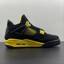 Cargar imagen en el visor de la galería, Air Jordan 4 Retro Thunder Black White Tour Yellow DH6927-017
