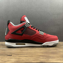 Cargar imagen en el visor de la galería, Air Jordan 4 Retro Toro Bravo Fire Red White Black Cement Grey 308497-603
