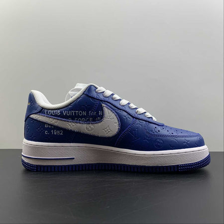 Louis Vuitton x Air Force 1 Blue Embossing MS 0232