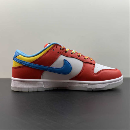 LeBron James x SB Dunk Low Fruity Pebbles White Red Blue DH8009-600