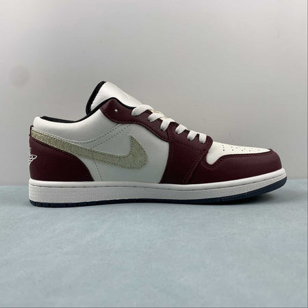 Air Jordan 1 Low SE CNY Sail Metallic Gold Grain Dark Team Red FJ5735-100