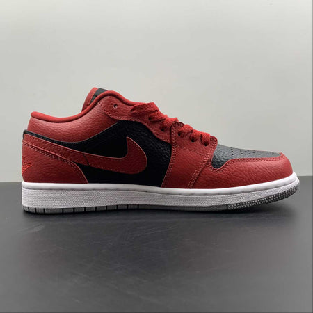 Air Jordan 1 Low SE Split Gym Red Cement Grey Black White DR0502-600