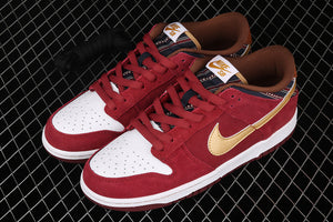 SB Dunk Low Pro Anchorman Team Red Metallic Gold 304292-672