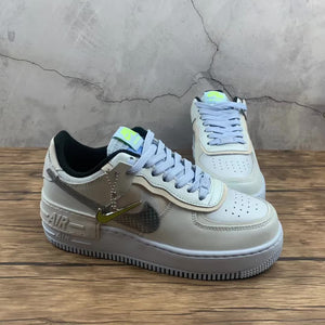 Air Force 1 Shadow Snakeskin Pure Platinum Light Bone Hydrogen Blue Smoke Grey CV3027 001