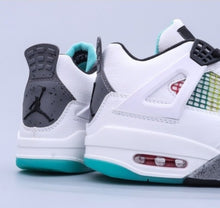 Cargar imagen en el visor de la galería, Air Jordan 4 Retro Rasta White University Red Lucid Green Black AQ9129 100
