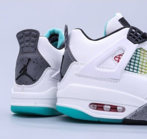 Air Jordan 4 Retro Rasta White University Red Lucid Green Black AQ9129 100