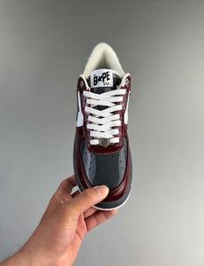 BAPE STA Nostalgic Burgundy Grey