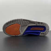 Cargar imagen en el visor de la galería, Air Jordan 3 Retro Knicks Rivals White Old Royal University Orange Tech Grey 136064-148
