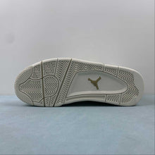 Cargar imagen en el visor de la galería, Air Jordan 4 Retro Sail Metallic Gold Black AQ9129-170
