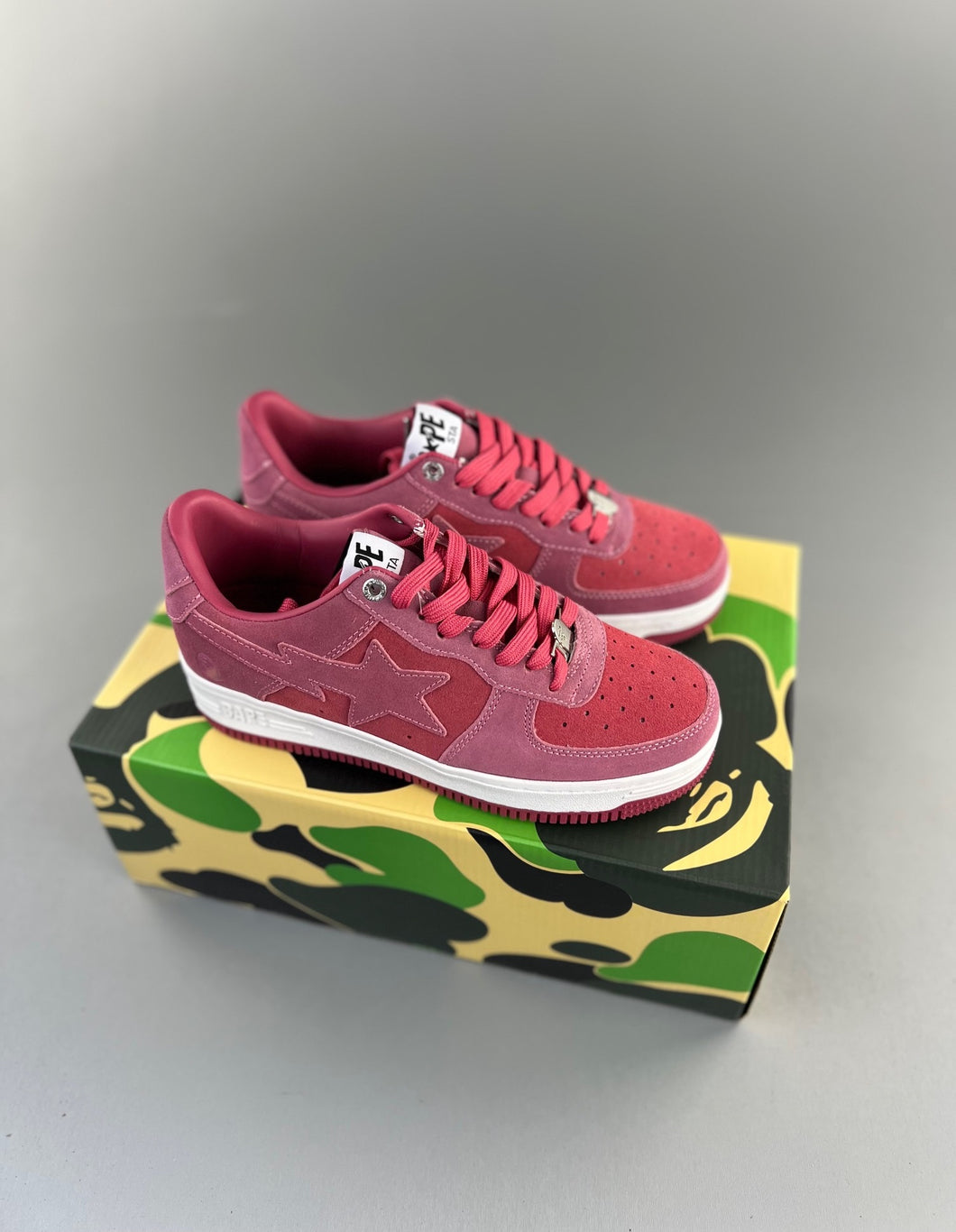 BAPE STA “Pink Suede” Pink White