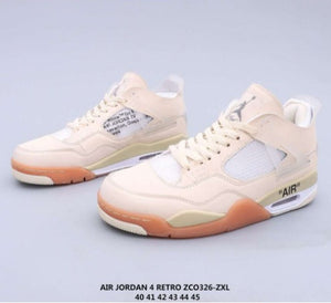 Air Jordan 4 Retro x Off White Sail Cream Light Gum