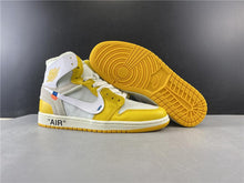 Cargar imagen en el visor de la galería, Air Jordan 1 x Off-White NGR White Yellow Jointly AQ0818-149
