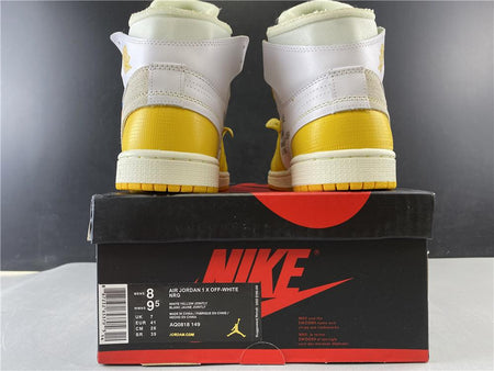 Air Jordan 1 x Off-White NGR White Yellow Jointly AQ0818-149