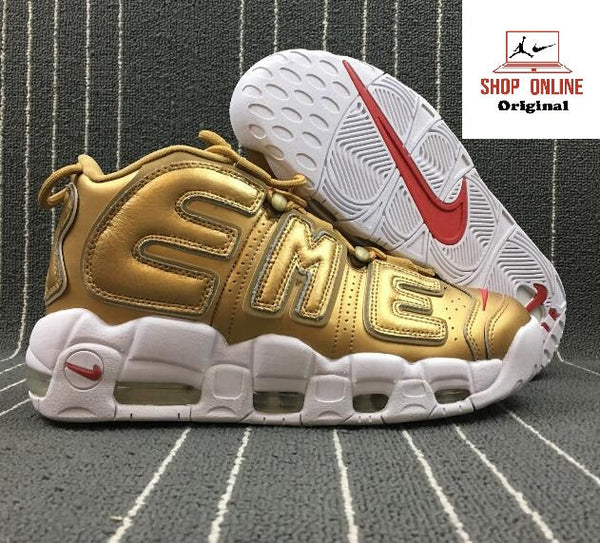 Supreme x Nike Air More Uptempo Metallic Gold 902290-700 