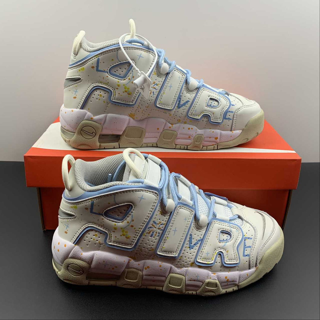 Air More Uptempo (GS) Phantom Lt Iron Ore-White