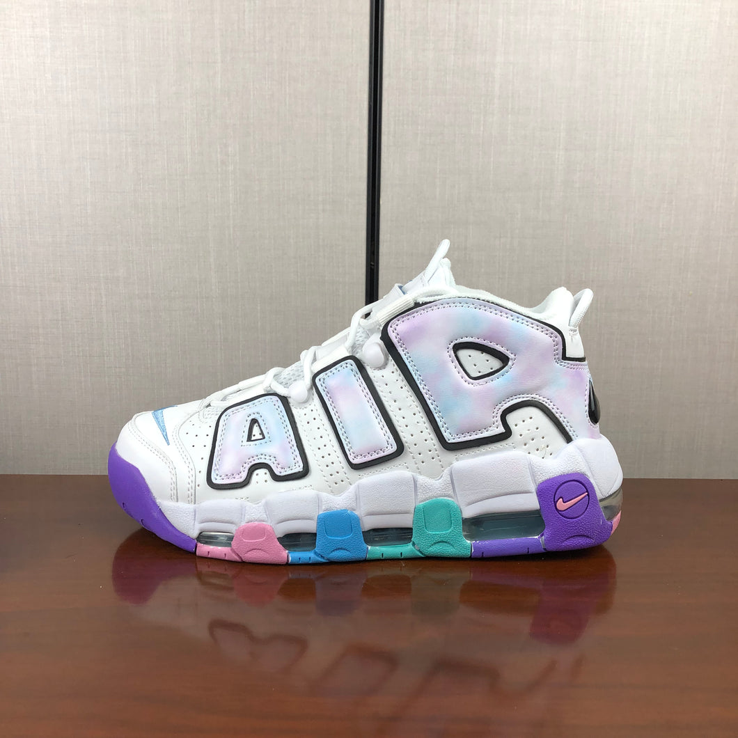 Air More Uptempo White Rainbow