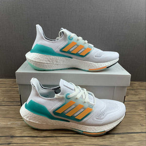 Adidas UltraBoost 22 White Fluo Blue Orange GX5463