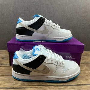 SB Dunk Low PRO White Black Blue BQ6817-101