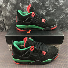 Cargar imagen en el visor de la galería, Air Jordan 4 Retro NRG Black Gorge Green-Varsity Red AQ3816-063
