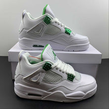 Cargar imagen en el visor de la galería, Air Jordan 4 Retro White Metallic Green
