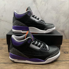 Cargar imagen en el visor de la galería, Air Jordan 3 Retro Black Court Purple Cement Grey CT8532-050
