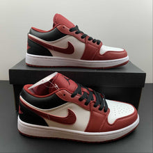 Cargar imagen en el visor de la galería, Air Jordan 1 Low Red White Black 553558-163
