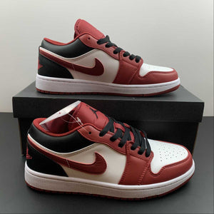 Air Jordan 1 Low Red White Black 553558-163