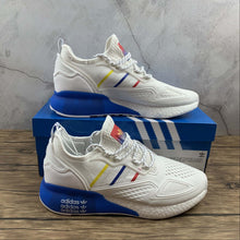 Cargar imagen en el visor de la galería, Adidas ZX 2K Boost White Blue-Red-Yellow CQ2768
