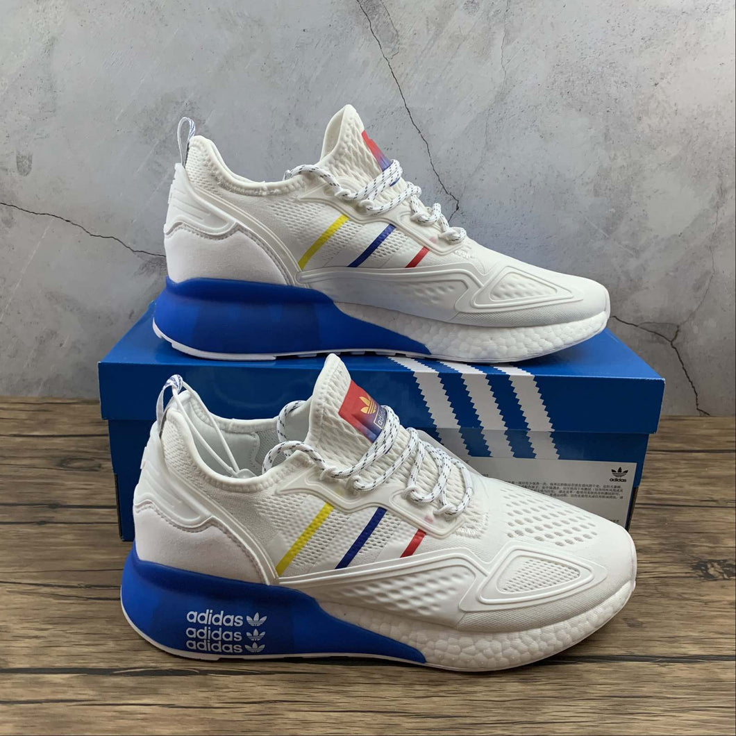 Adidas ZX 2K Boost White Blue-Red-Yellow CQ2768