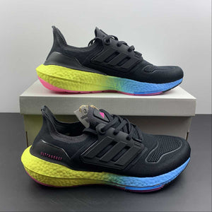 Adidas UltraBoost 22 Black Sky Blue Yellow GV8829