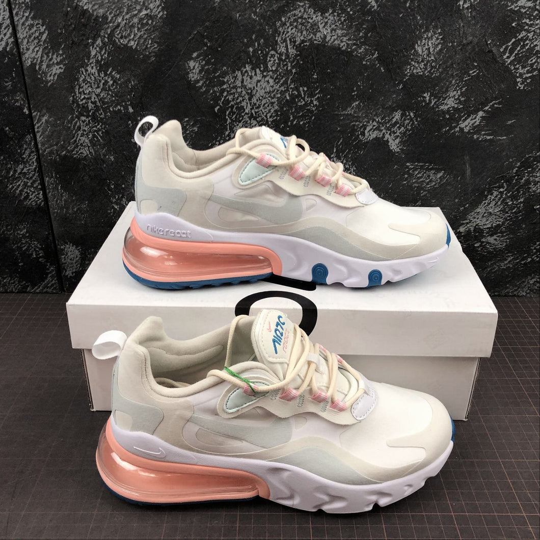 Air Max 270 React White Pink Blue AO6174-100