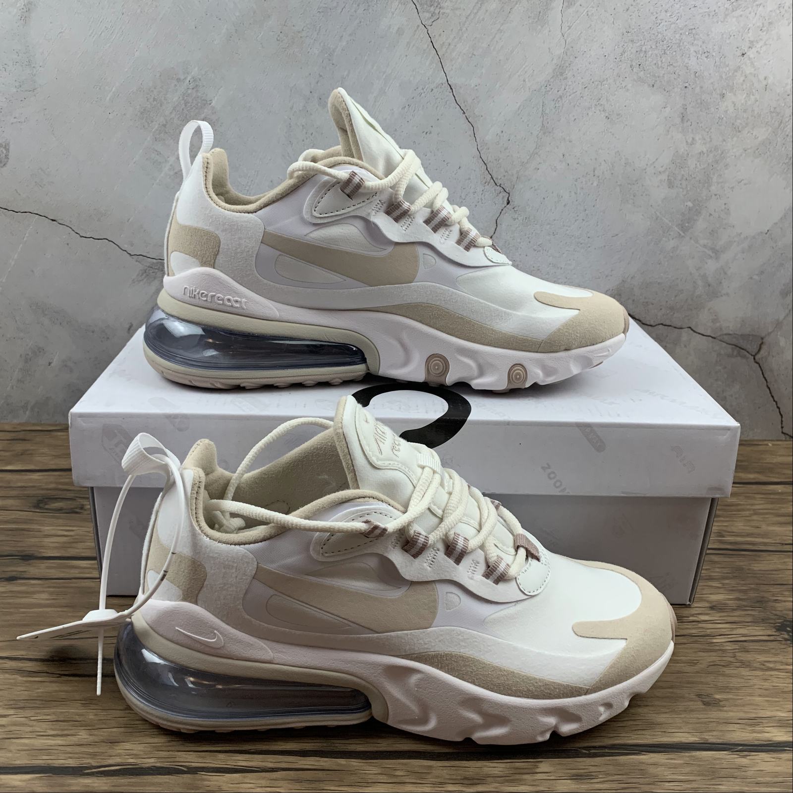 nike air max 270 react summit white light orewood brown