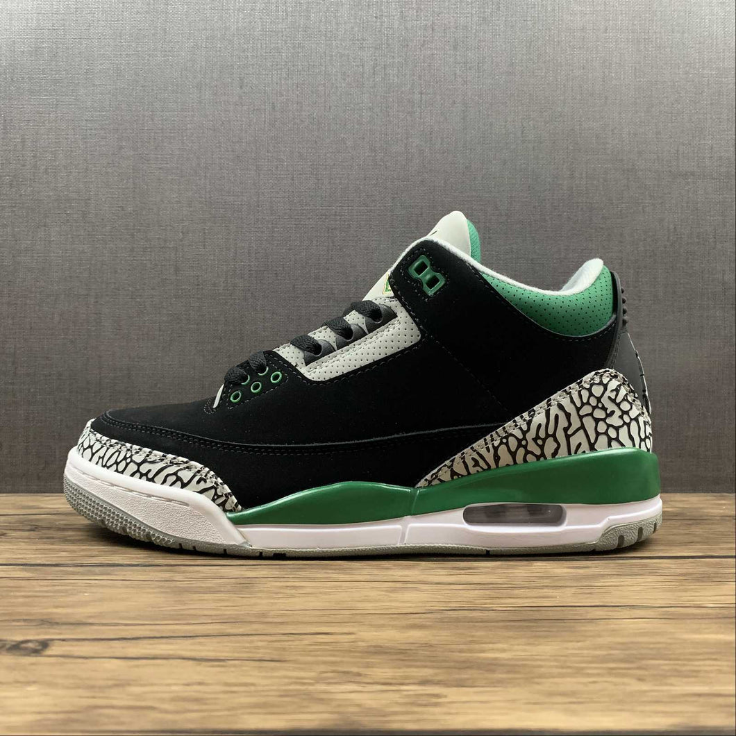 Air Jordan 3 Retro Black Pine Green CT8532-030