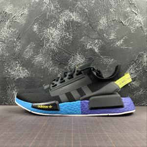 Adidas NMD R1 V2 Black Carbon Shock Yellow