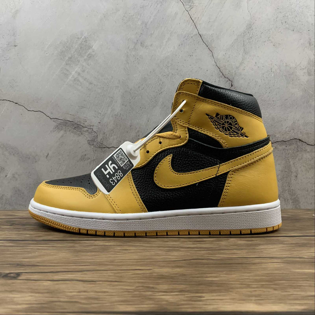 Air Jordan 1 Retro High OG Metallic Gold Black White (2021) 555088-701